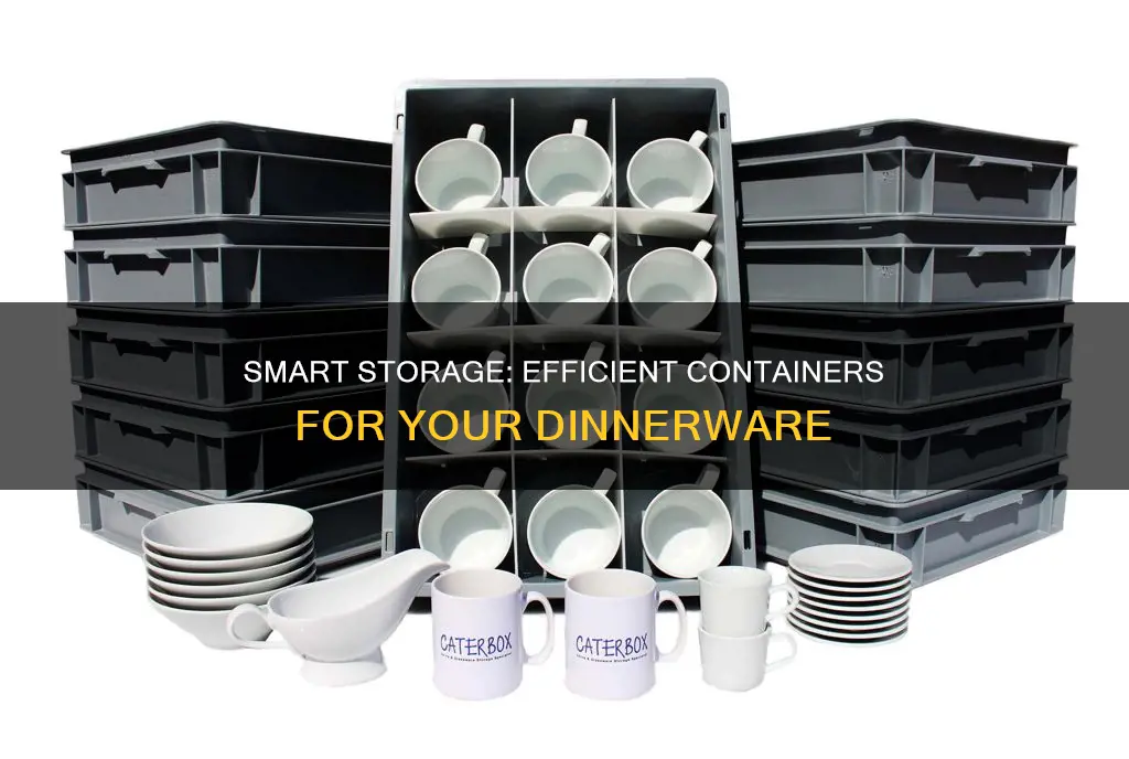 dinnerware storage containers for 4 place setting