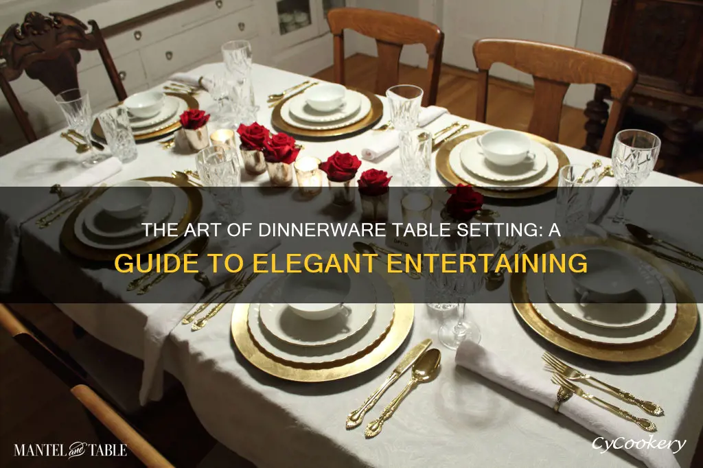 dinnerware table set up