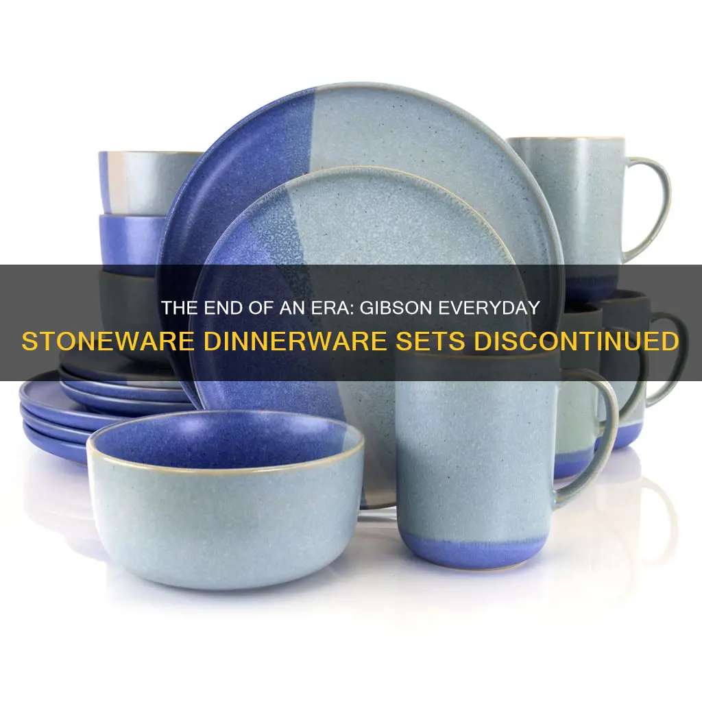 discontinued gibson everyday stoneware dinnerware sets