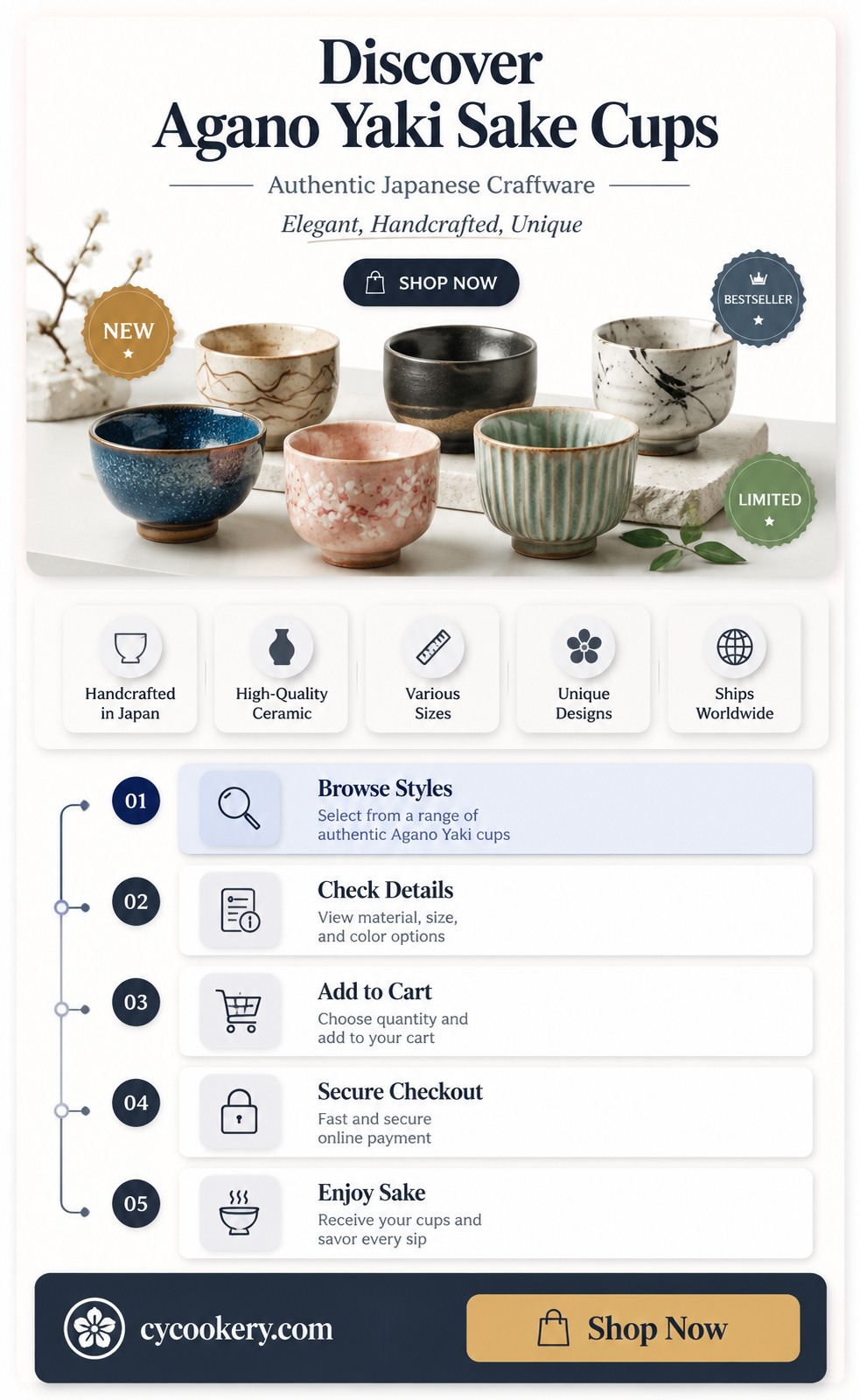 agano yaki sake cups for sale