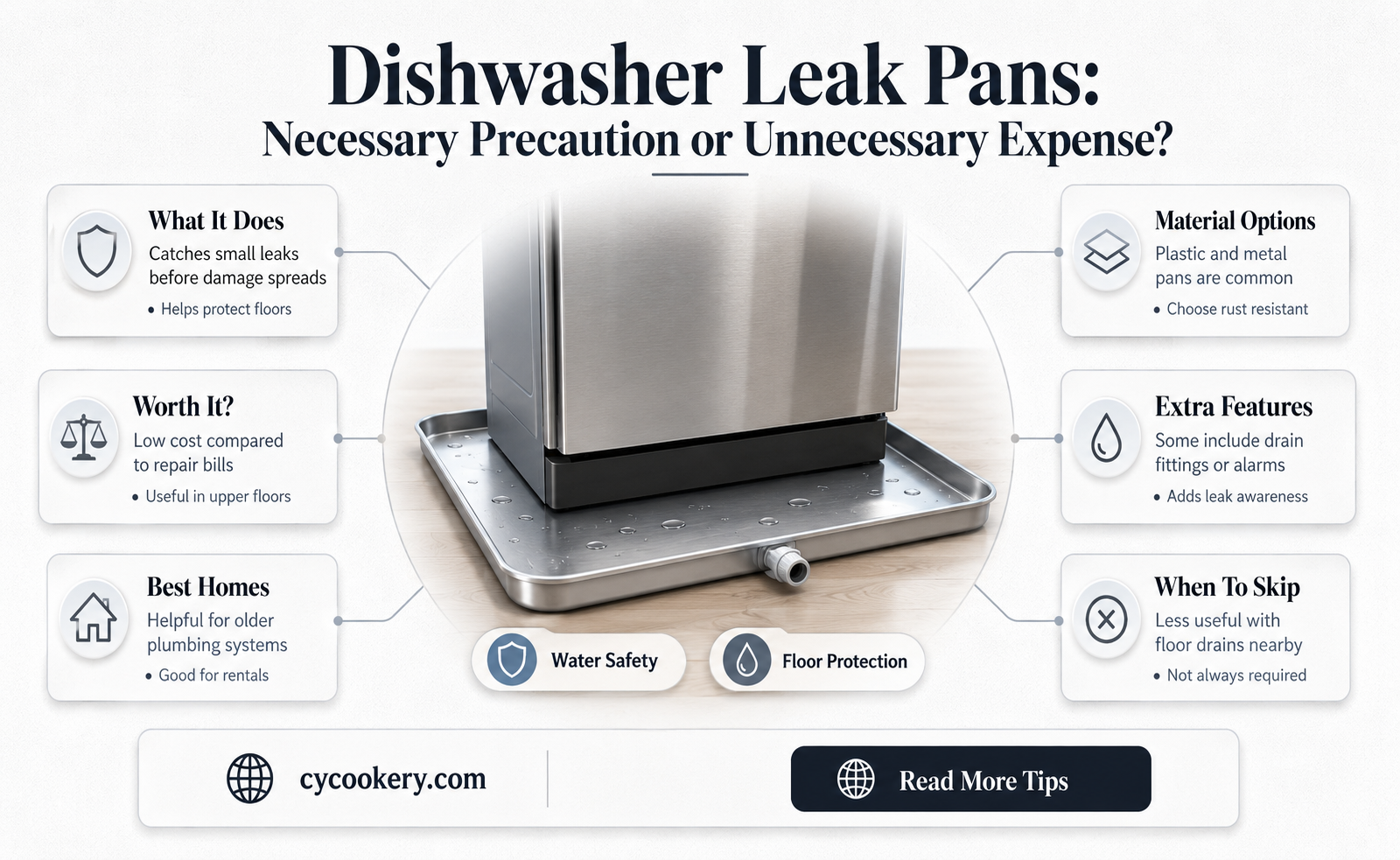 are dishwasher leak pans necessary