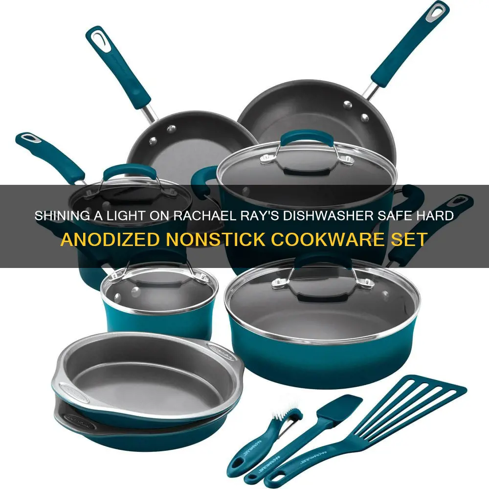 dishwasher safe hard anodized nonstick cookware set by rachael ray