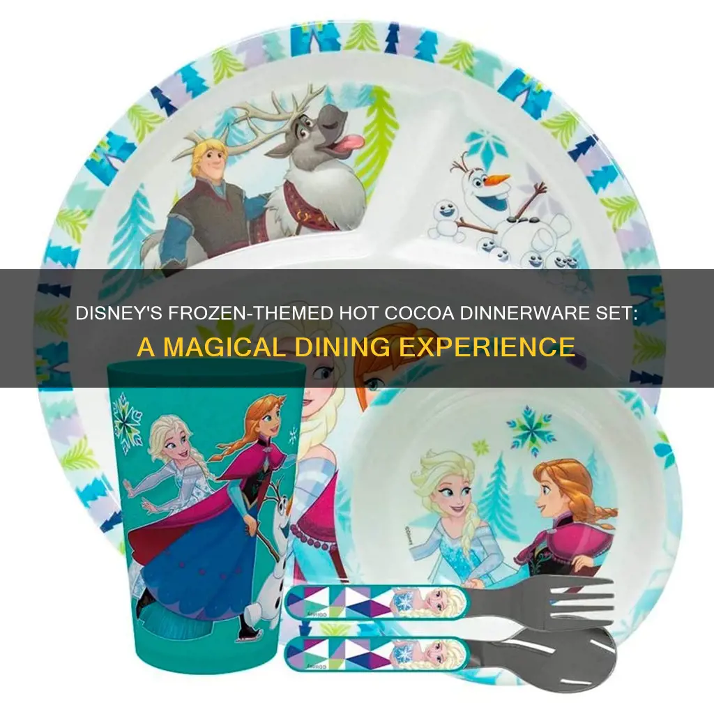 disney frozen hot cocia dinnerware set