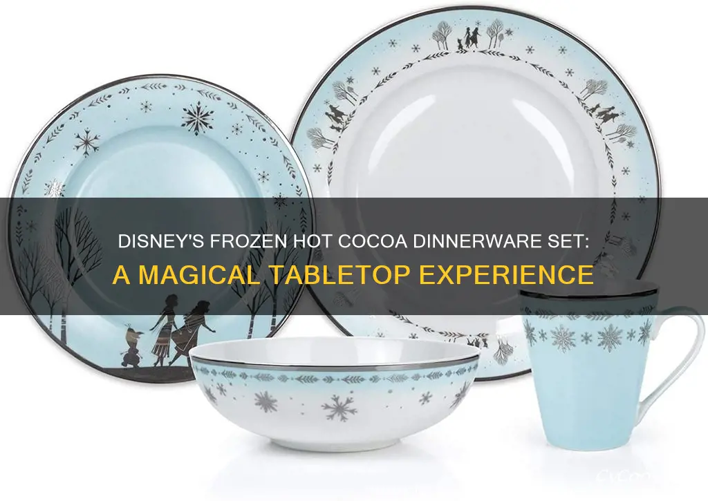 disney frozen hot cocoa dinnerware set