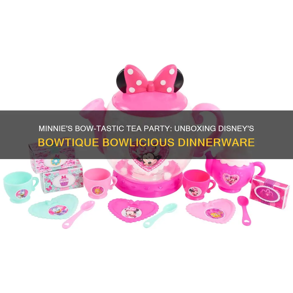 disney minnie mouse bowtique bowlicious dinnerware tea party set