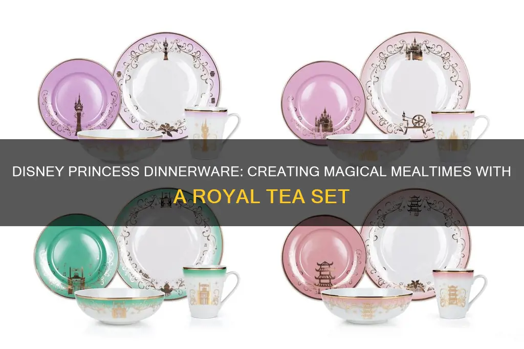 disney princess dinnerware dish tea set 26 pieces