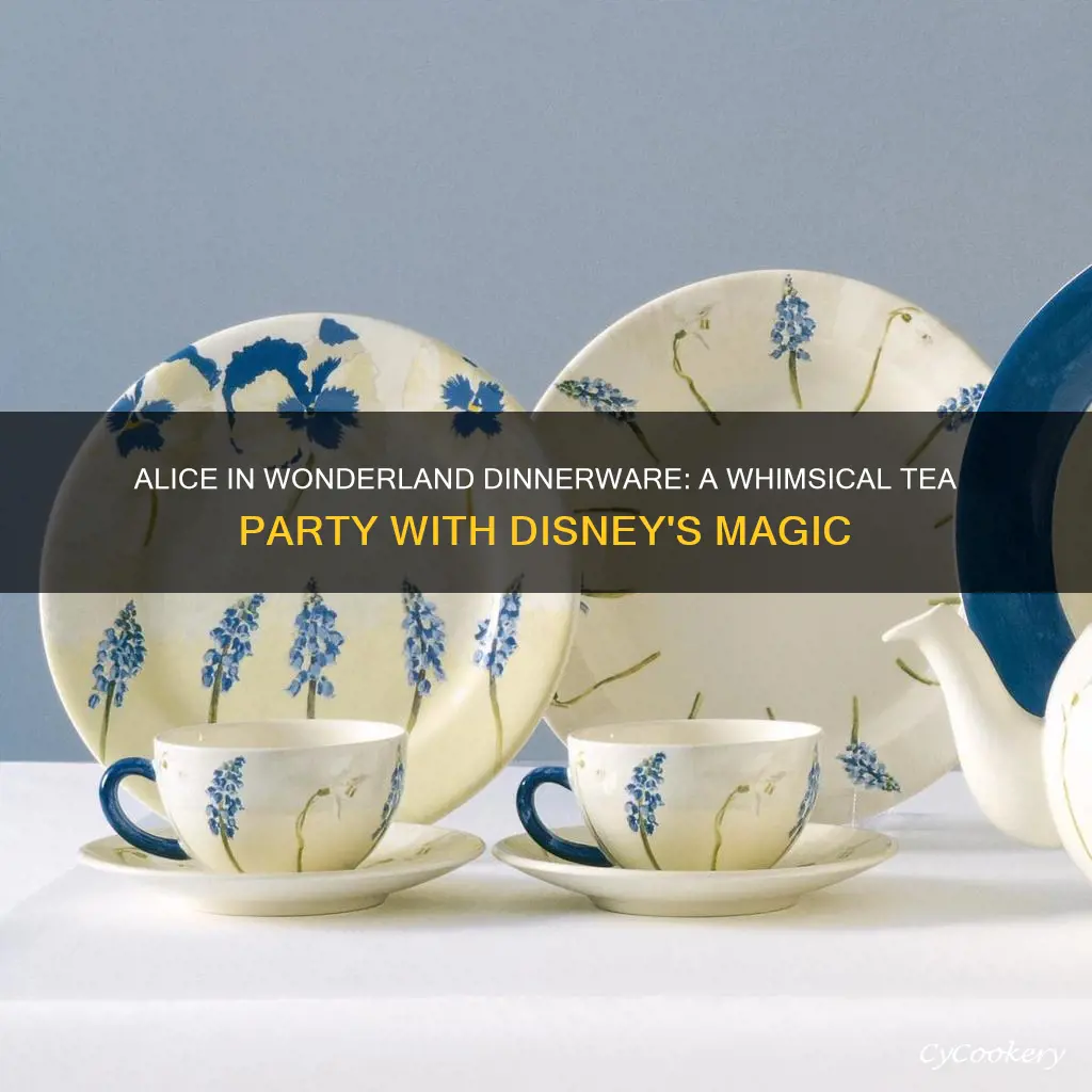 disney store alice in wonderland porcelain dinnerware set