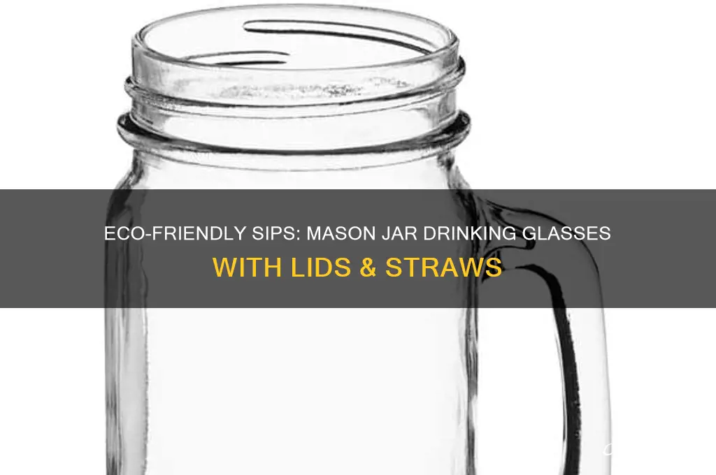 disposable mason jar drinking glasses with lids and straws