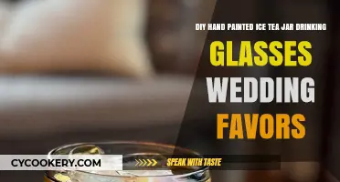Hand-Painted Iced Tea Jar Glasses: DIY Wedding Favors Idea