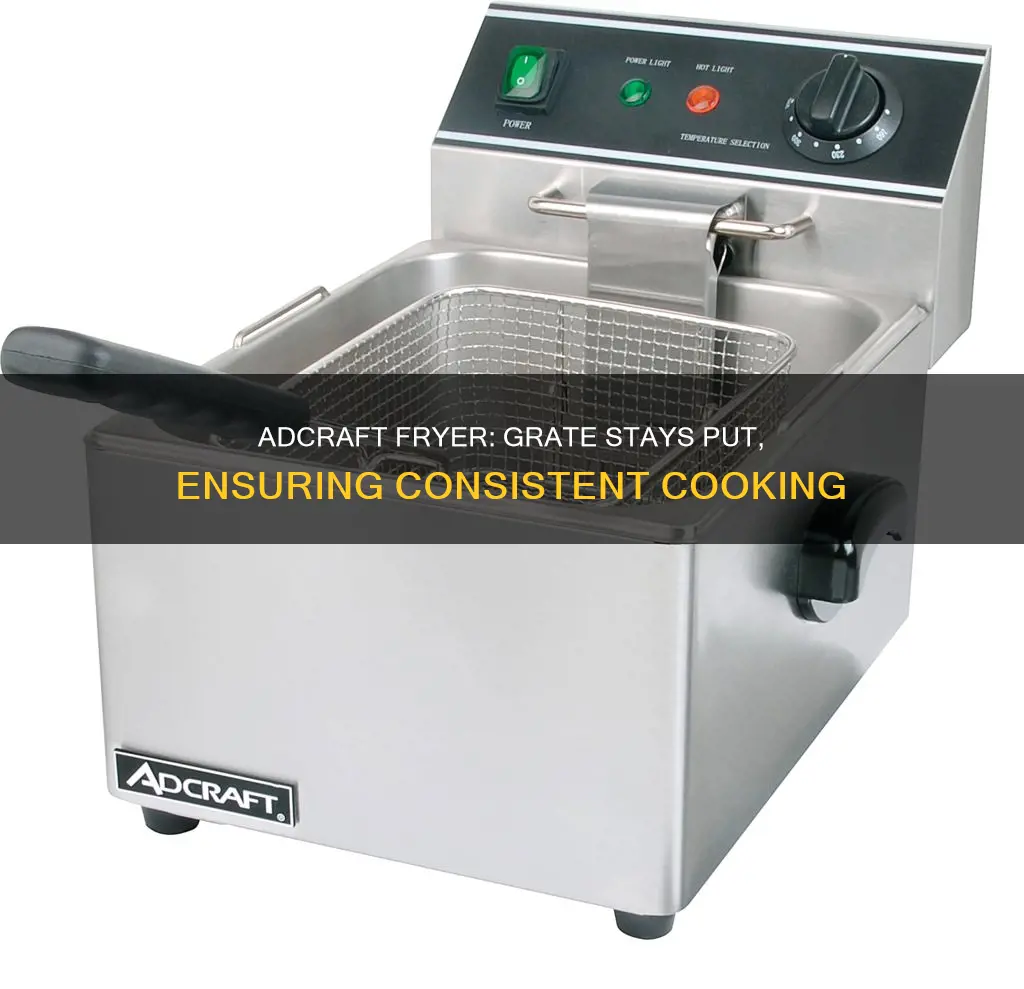 do adcraft fryer bottom grate stay in unit while cooking