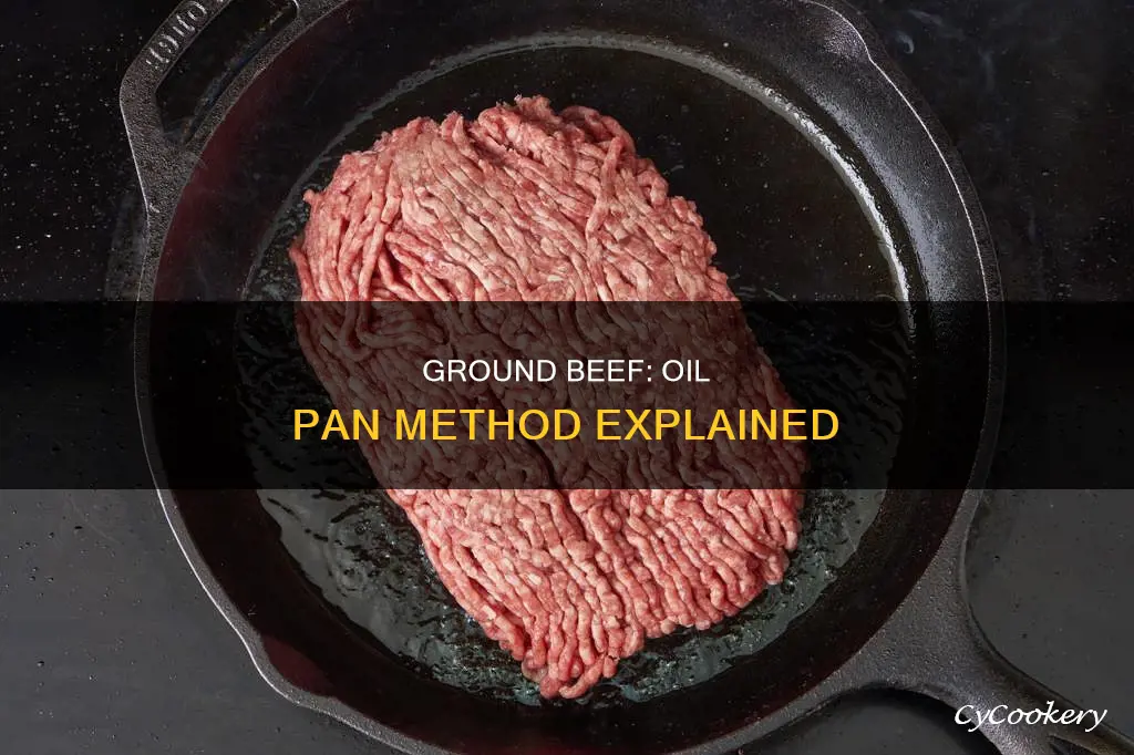 do add oil to a pan of ground beef