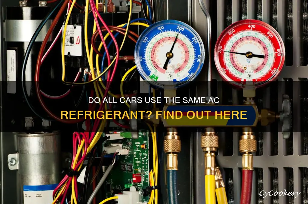 do all cars use the same ac refrigerant