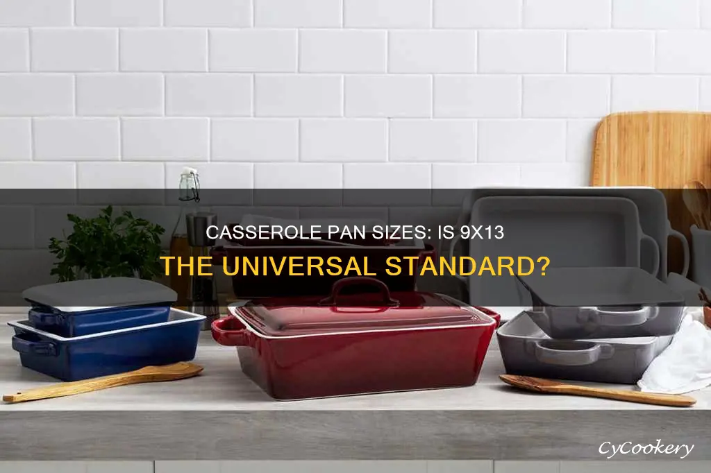 do all casserole dishes call for a 9x13 pan
