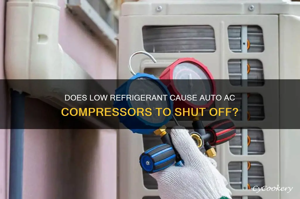 do auto ac compressors shut off with low refrigerant