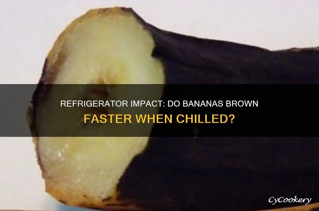 do bananas brown faster in the refrigerator
