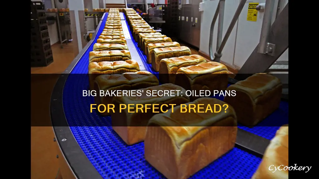 do big bread bakeries spray their bread pans with oil