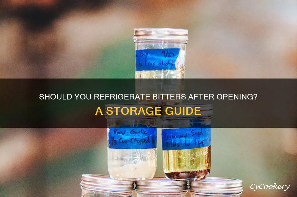 do bitters have to be refrigerated after opening