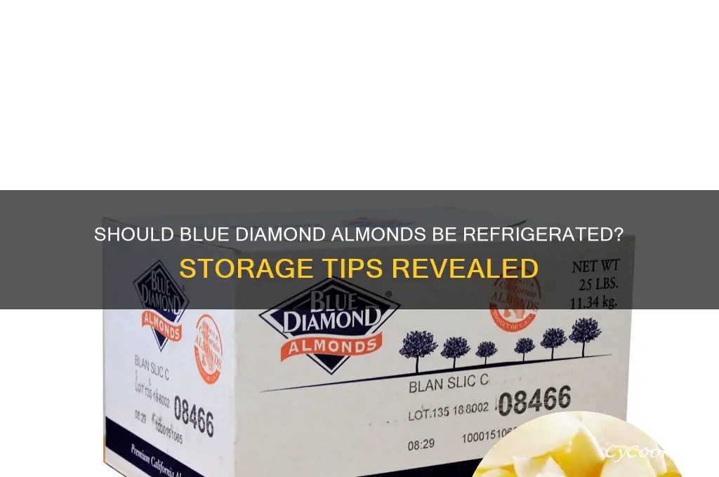 do blue diamond almonds have to be refrigerated