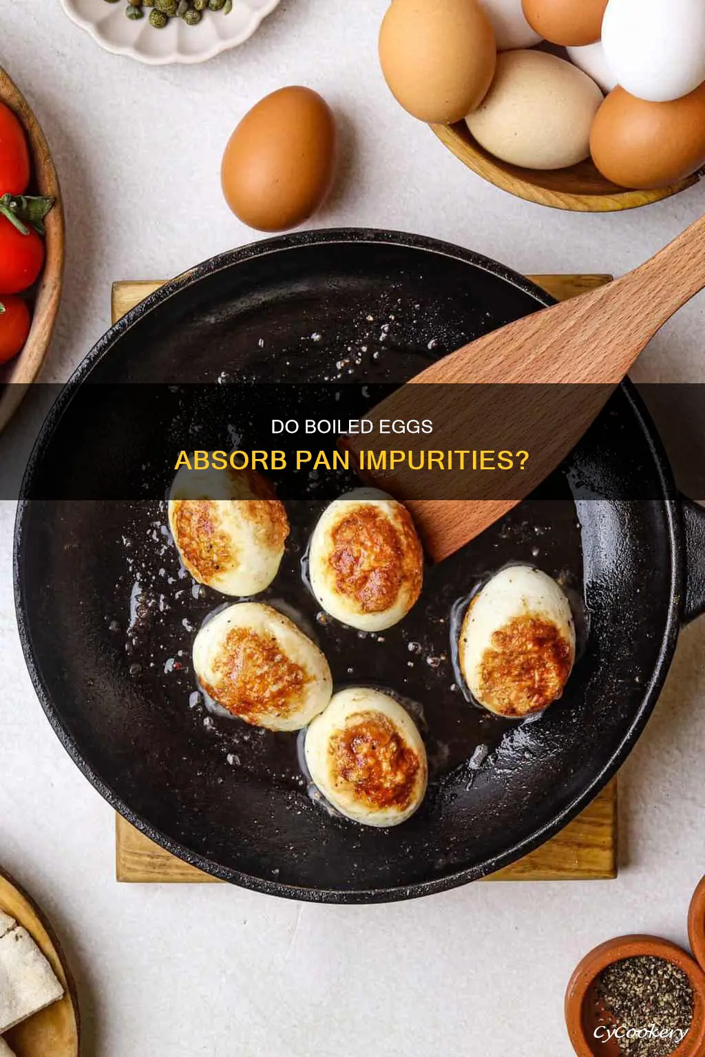 do boiled eggs absorb impurities from the pan