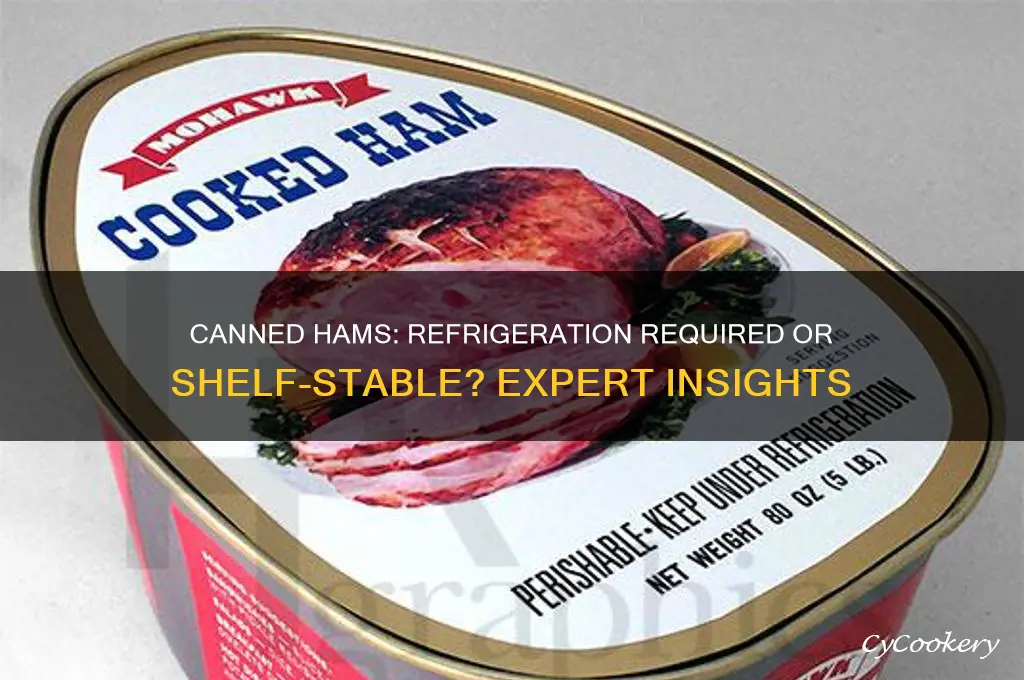 do canned hams have to be refrigerated