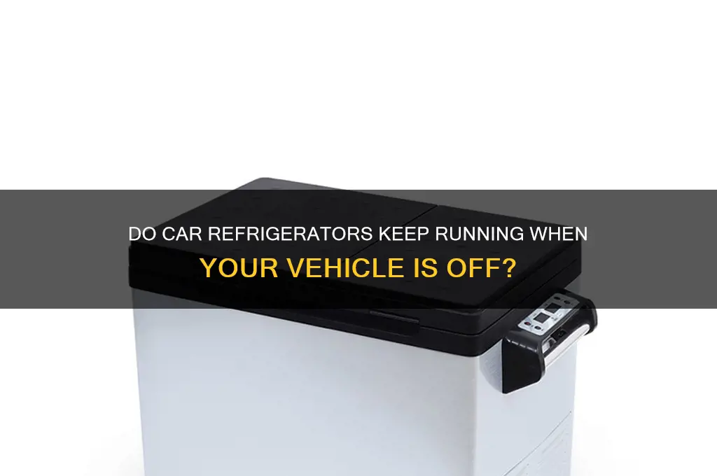 do car refrigerators work with car off