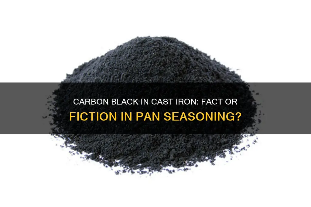 do cast iron companies use carbon black to season pans