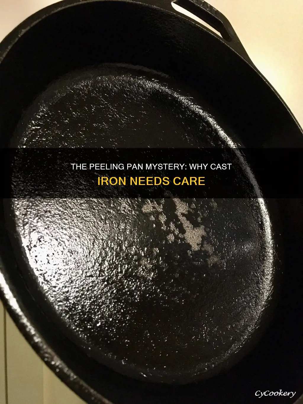 do cast iron pans peel