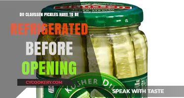Claussen Pickles: Refrigeration Required Before Opening? The Facts