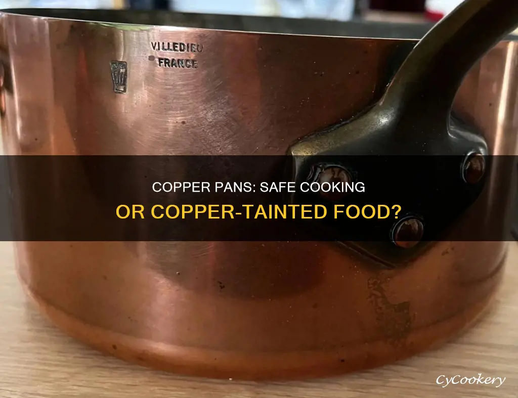 do copper pans put copper in the food