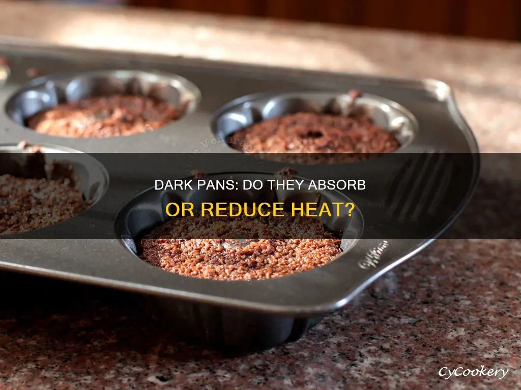 do dark pans reduce heat