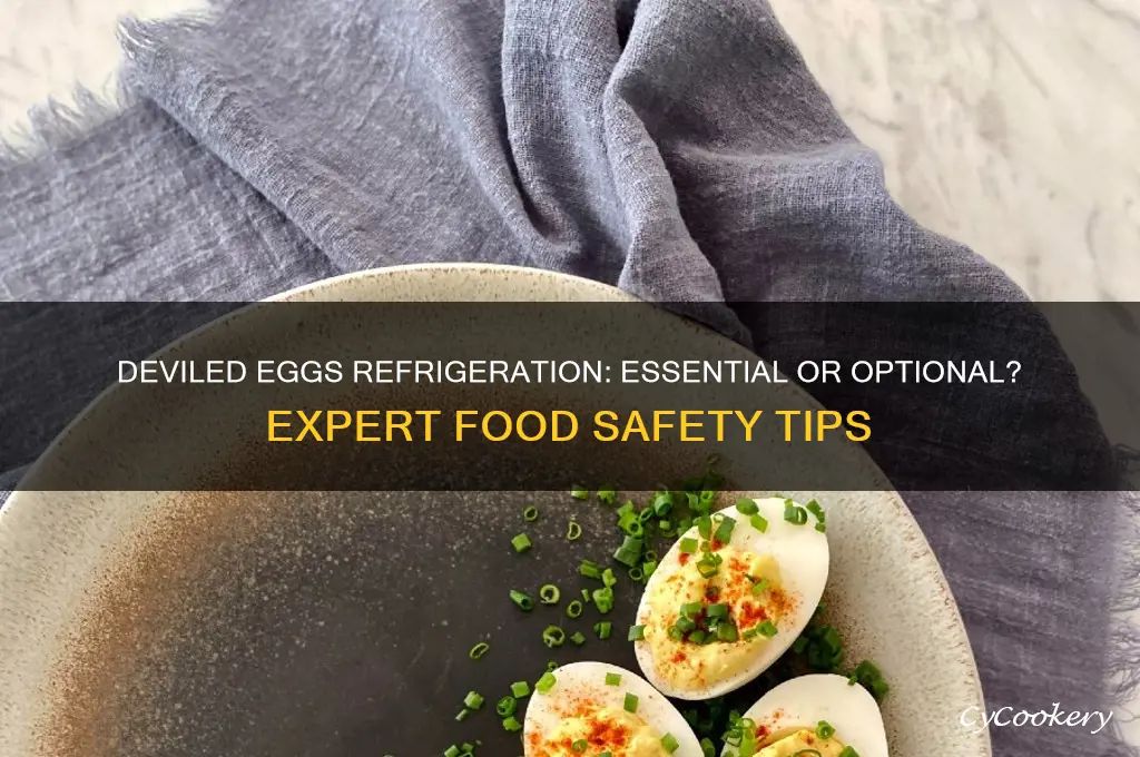 do deviled eggs have to be refrigerated