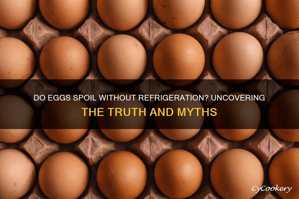 do eggs get spoiled if not refrigerated