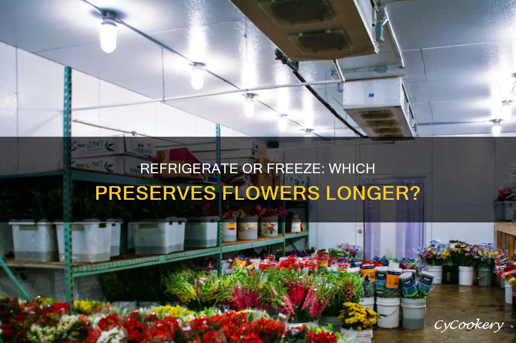 do flowers wilt slower if refrigerated or frozen