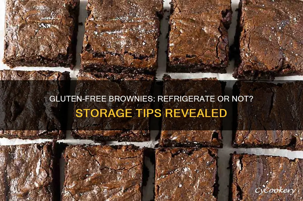 do gluten free brownies hae to be refrigerated