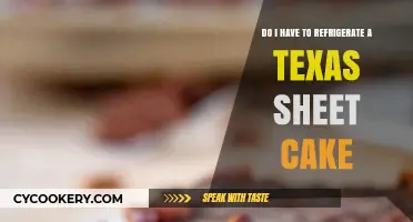 Texas Sheet Cake Storage: To Refrigerate or Not?