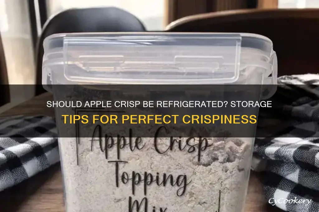 do i have to refrigerate apple crisp