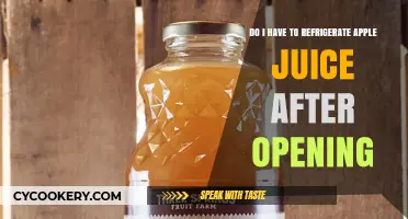 Refrigerating Apple Juice: Post-Opening Storage Tips for Freshness