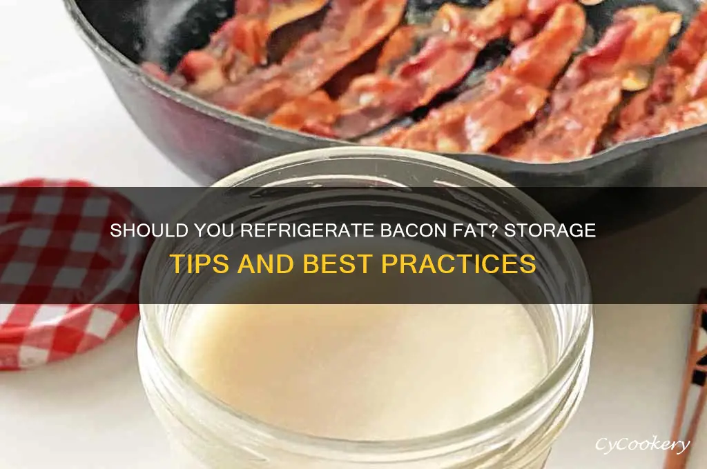 do i have to refrigerate bacon fat