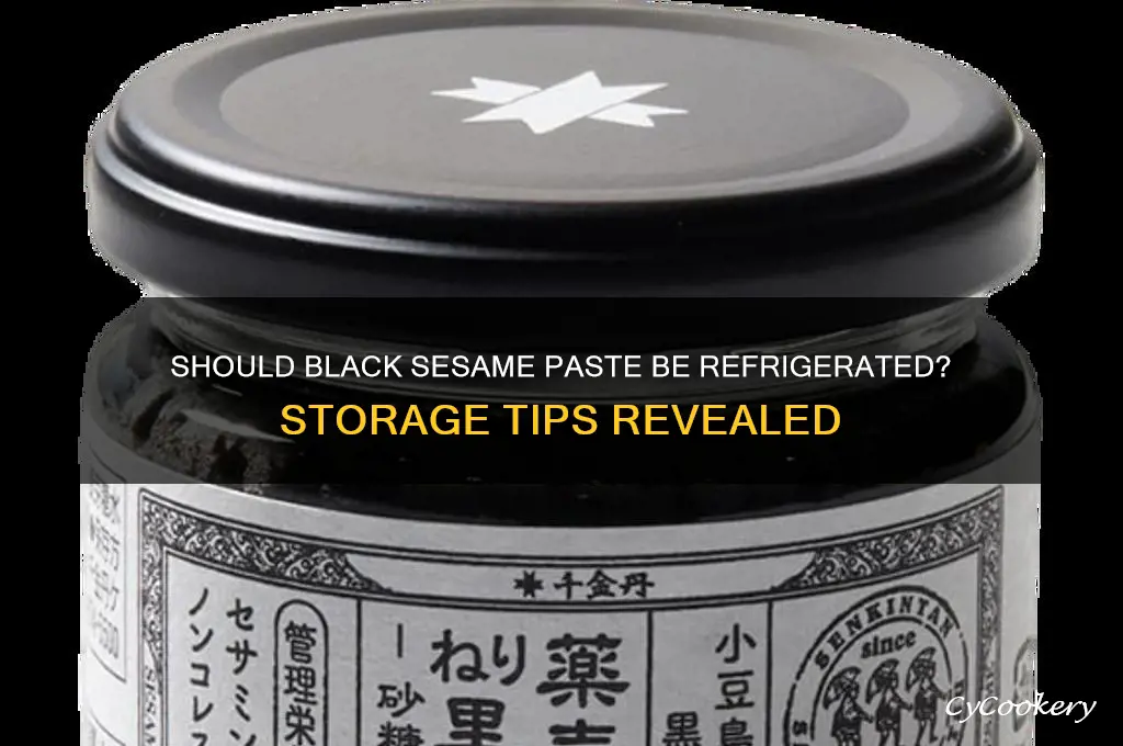 do i have to refrigerate black sesame paste