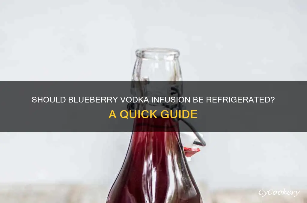 do i have to refrigerate blueberry vodka infusion