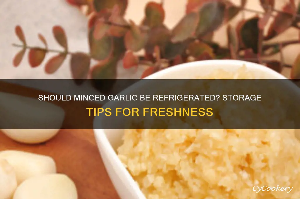 do i have to refrigerate bottle of minced garlic