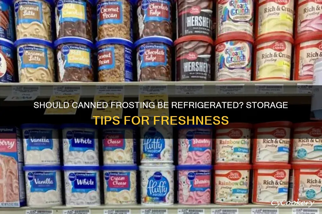 do i have to refrigerate canned frosting