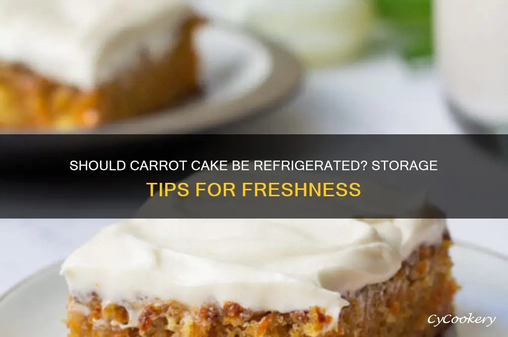 do i have to refrigerate carro cake