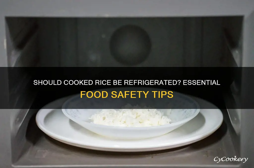 do i have to refrigerate cooked rice