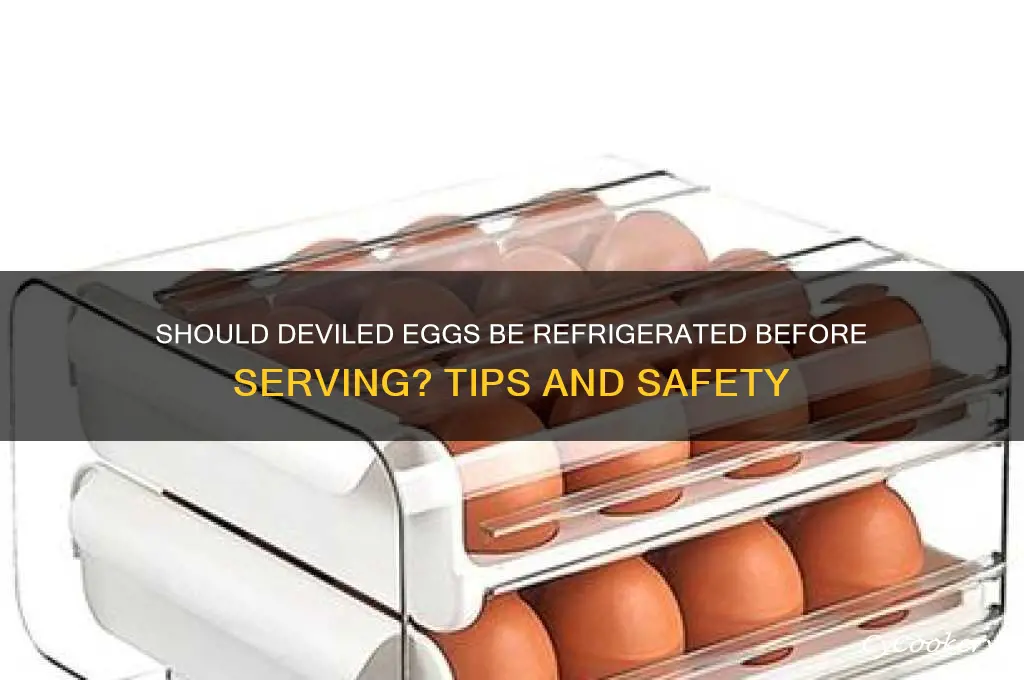 do i have to refrigerate deviled eggs before serving