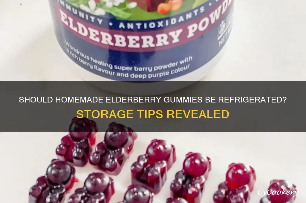do i have to refrigerate homemade elderberry gummies