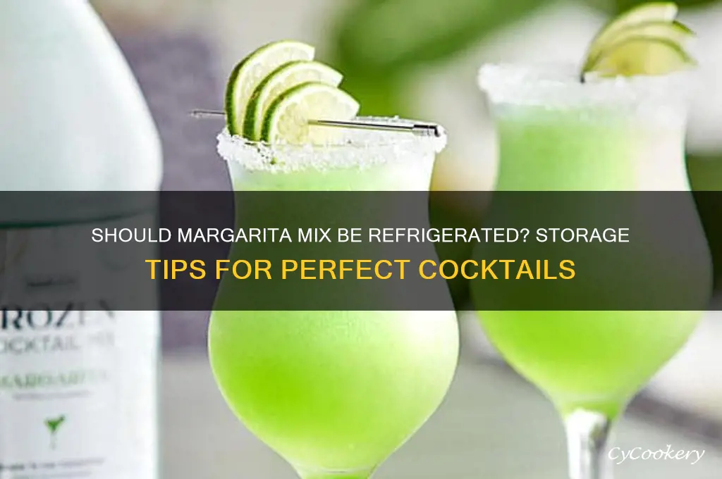 do i have to refrigerate margarita mix