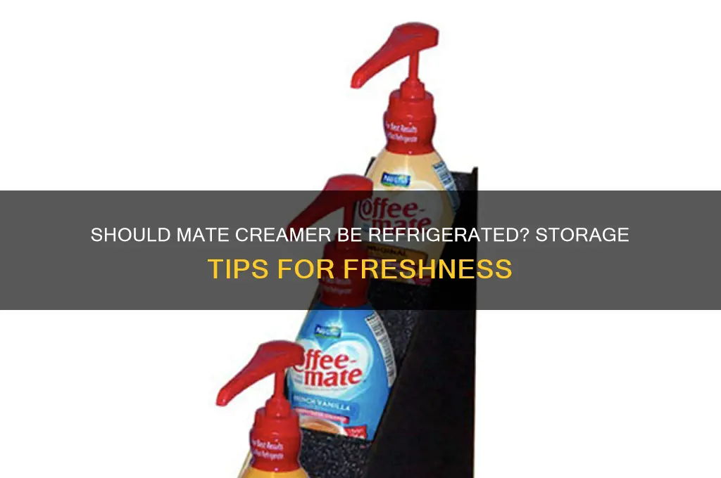 do i have to refrigerate mate creamer