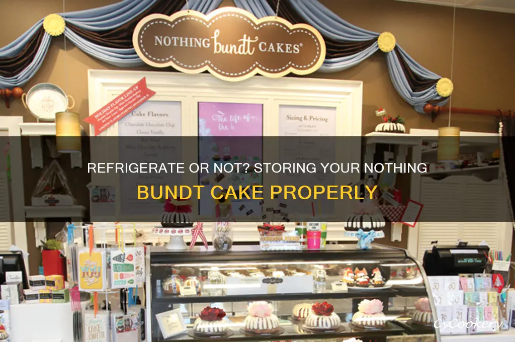 do i have to refrigerate my nothing bundt cake