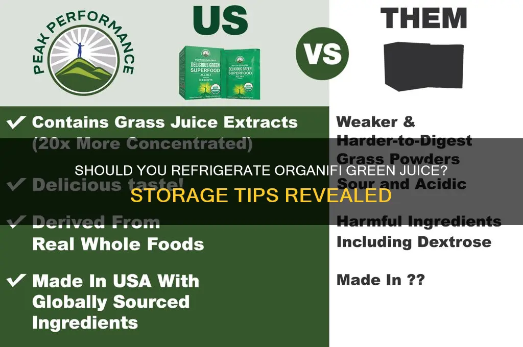 do i have to refrigerate organifi green juice
